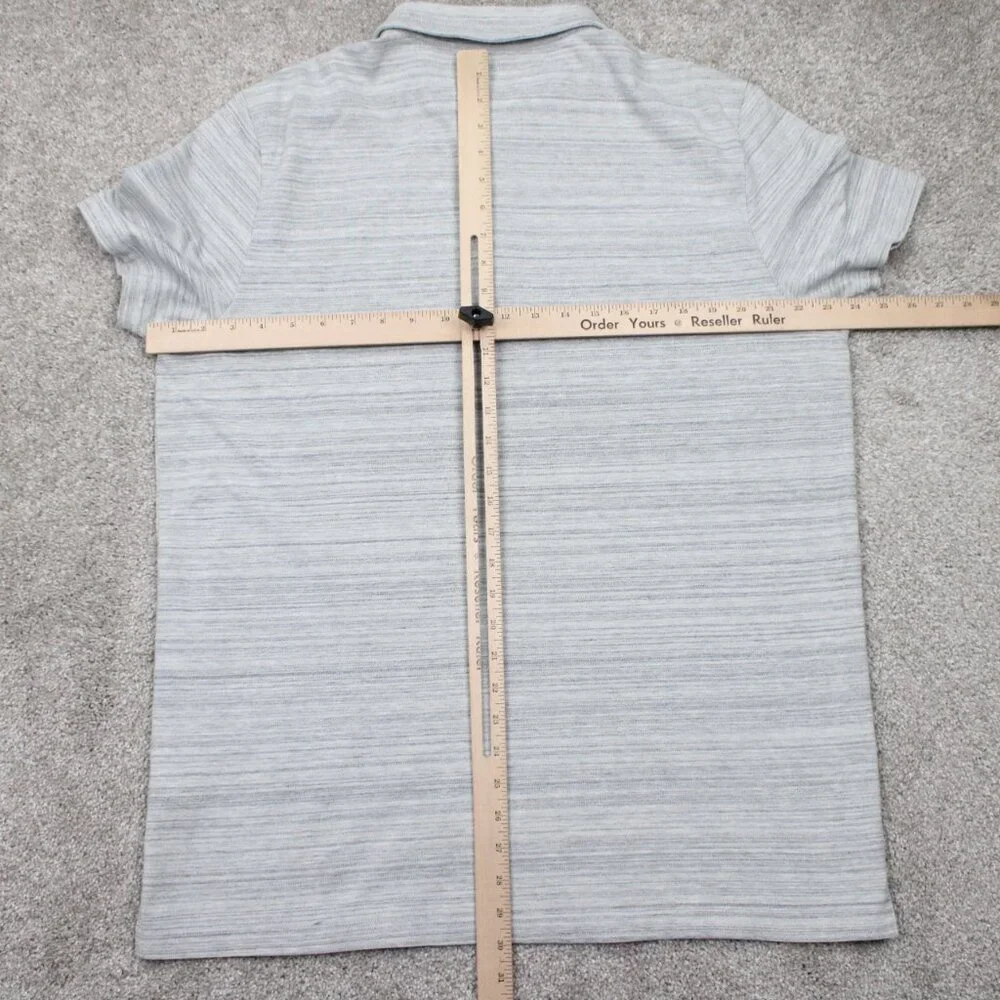Banana Republic Performance Pique‎ Polo Shirt Mens XL Gray Cotton Stretch S/S
